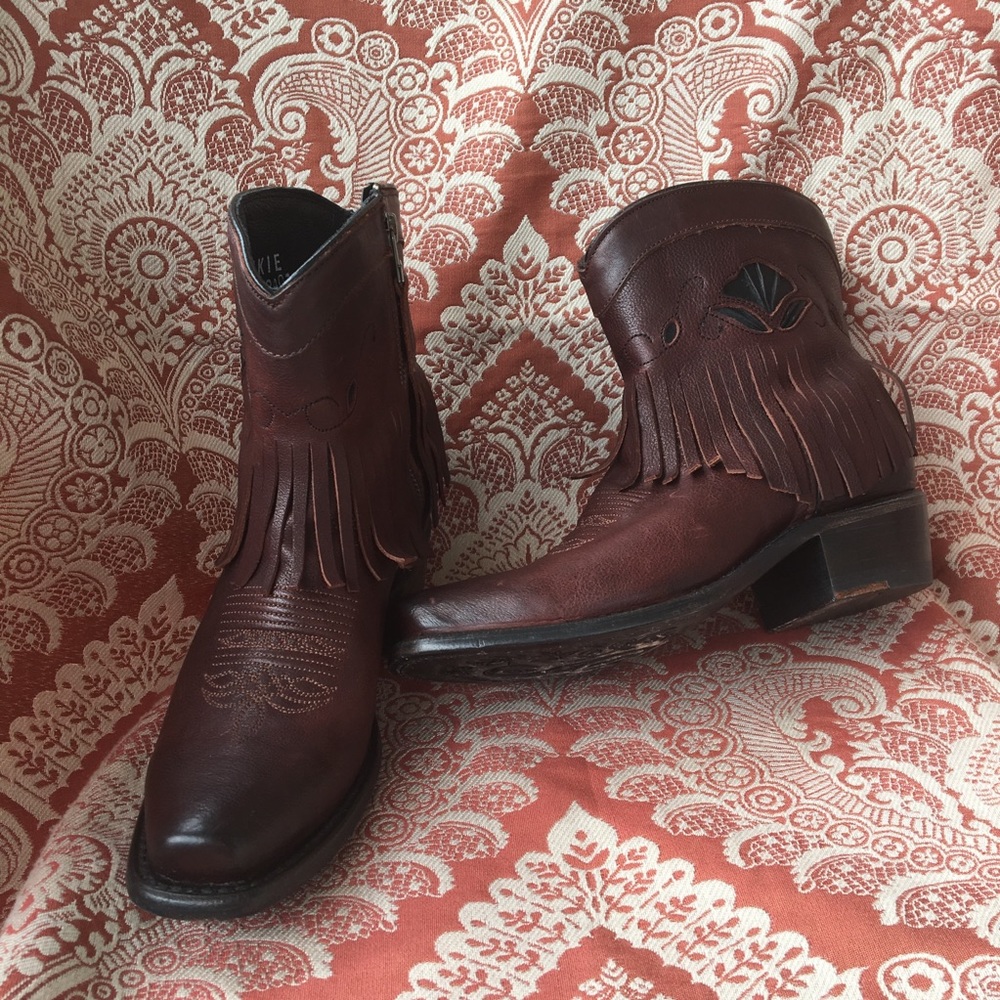 Brown all leather western boot.  Never worn